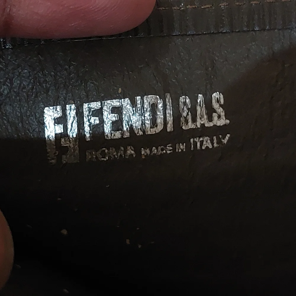 Fendi Brown Monogram Bifold Wallet with Corner Hardware